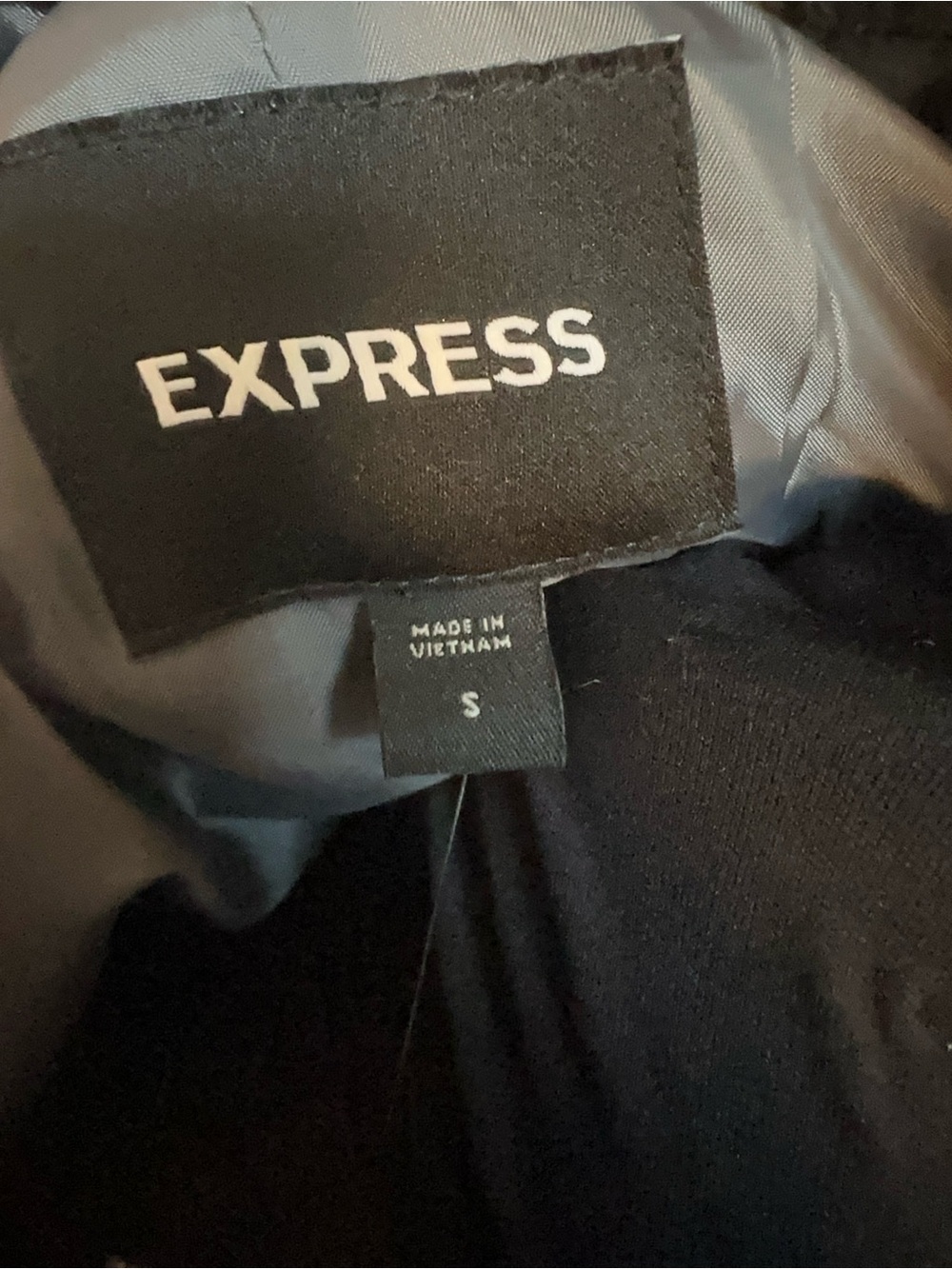 Express Gray Ribbed Double-Breasted Blazer Coat - Picture 4 of 5